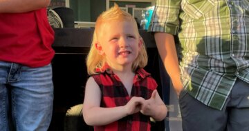 Briggs Ward, Brandy's son, participating in the 46th annual Amsterdam Jubilee mullet contest