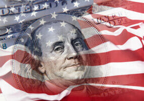 American,Banknote,And,Flag,Composite